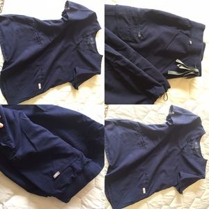 FIGS Navy Scrubs. Small Top, Medium Pants